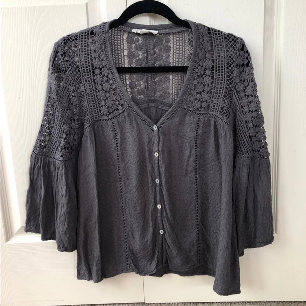 Grey Blouse, Size M